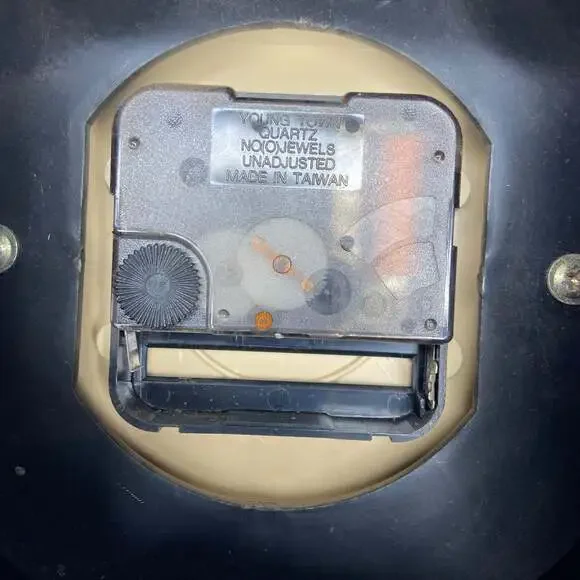 Vintage 70s R. Powell Asian Flowers Mantel Clock w/ Drawers - Picture 6 of 8